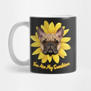 You Are My Sunshine Dog Sunflower, dog dad, dog mom, bulldog Mug